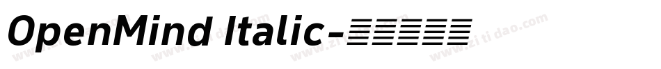 OpenMind Italic字体转换